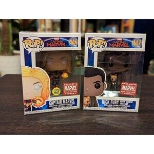 Captain Marvel and Nick Fury MCC exclusives - Marvel Funko Pop Lot
